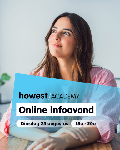 Online infoavond Howest Academy - dinsdag 25/08/2026 van 18 tot 20 uur