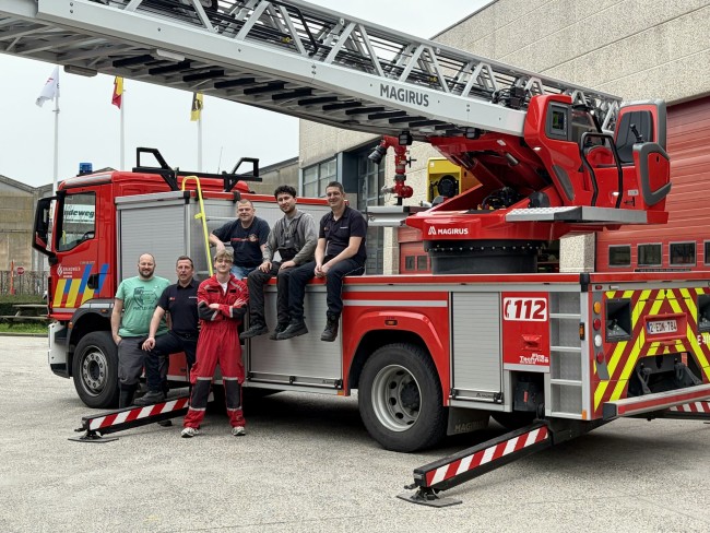 Stage Mathis bij Brandweer Westhoek